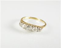 Lot 260 - A five stone diamond ring
