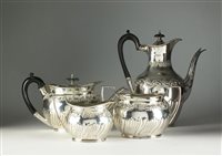 Lot 46 - A four piece silver tea and coffee service