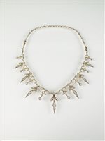 Lot 205 - A diamond tiara / necklace / bracelet