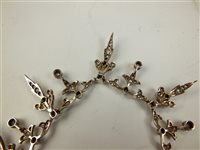 Lot 205 - A diamond tiara / necklace / bracelet