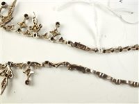 Lot 205 - A diamond tiara / necklace / bracelet