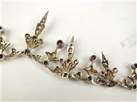 Lot 205 - A diamond tiara / necklace / bracelet