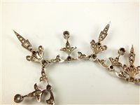 Lot 205 - A diamond tiara / necklace / bracelet