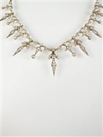Lot 205 - A diamond tiara / necklace / bracelet