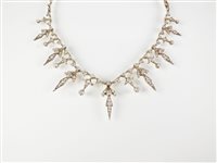 Lot 205 - A diamond tiara / necklace / bracelet