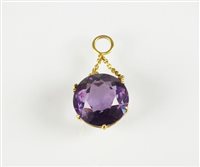 Lot 209 - An amethyst pendant