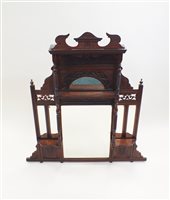 Lot 398 - Late Victorian overmantel mirror