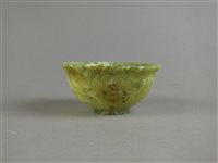 Lot 82 - A Chinese serpentine bowl