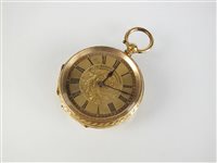 Lot 144 - A Lady's continental fob watch