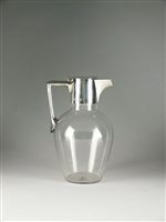 Lot 20 - A silver mounted glass claret jug