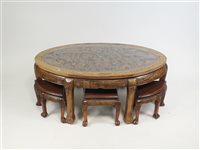 Lot 304 - A Chinese camphor wood chest and a Chinese coffee table