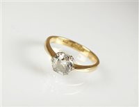 Lot 231 - A single stone diamond ring