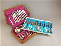 Lot 10 - A canteen of silver plated cutlery