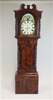 Lot 233 - An early 19th century crossbanded mahogany long case clock