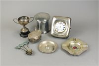 Lot 22 - A collection of silver and plate