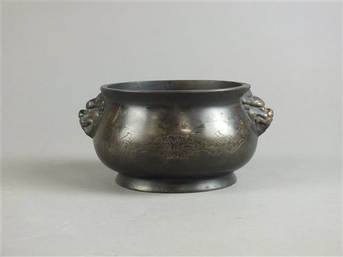Lot 96 - A Chinese bronze Censer