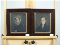 Lot 150 - British school, 19th century, a pair of portraits