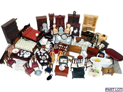 Lot 253 - 3 Boxes of Dolls House Furniture