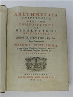 Lot 23 - NEWTON, Isaac, Arithmetica Universalis; Sive De Compositione et Resolutione Arithmetica