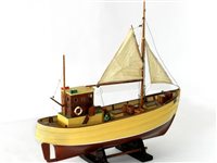 Lot 157 - Assembled Billings fishing boat 'Gina 2, Esbjerg' 51cm / 20" long x 15cm x 6" beam