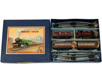 Lot 247 - Hornby O gauge no.101 tinplate LMS tank passenger set