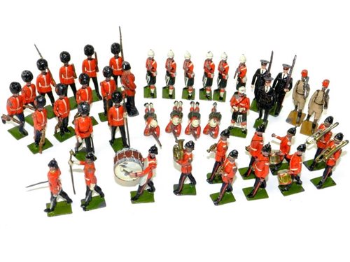 Lot 181 - Britains pre-war hollow-cast British toy soldiers