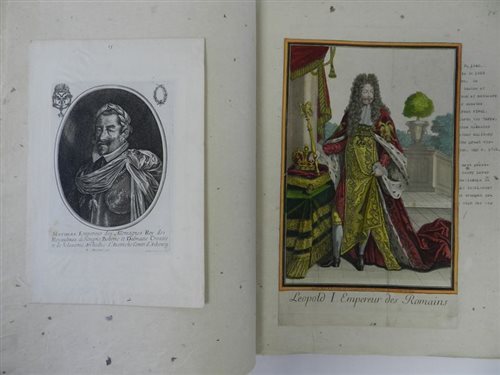 Lot 34 - MAXIMILLIAN I to Francis II, 1493-1806. Folio album in red Morocco containing French portraits