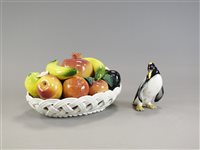 Lot 106 - A Wedgwood & Co model of a penguin, further ceramics and glassware