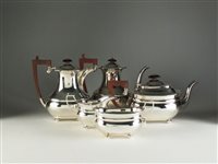 Lot 62 - A matched five piece silver tea and coffee service