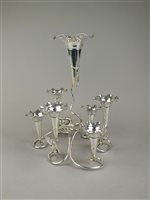 Lot 53 - A silver plated epergne