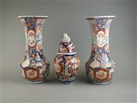 Lot 97 - A pair of Japanese Imari vases