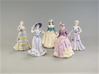 Lot 148 - Ten Coalport Age of Elegance series figures