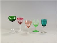 Lot 133 - Coloured drinking glasses