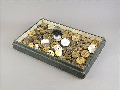 Lot 67 - Three trays of pocket watch movements