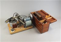 Lot 61 - A small tabletop electric lathe