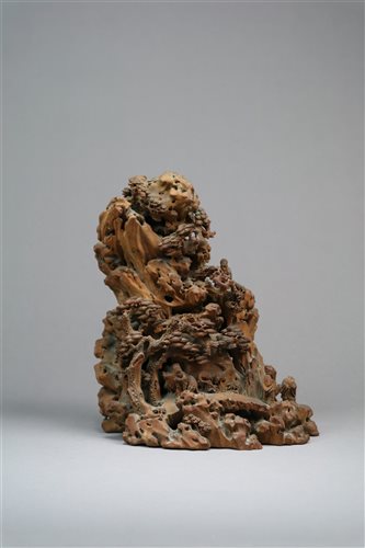Lot 124 - A Chinese Bamboo Root Carving