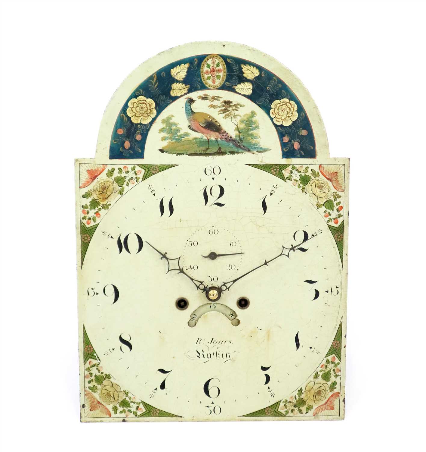 Lot 700 - George III long case clock dial and 30 hour movement