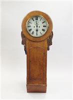 Lot 206 - A Victorian oak cased station clock