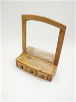 Lot 276 - A contemporary oak dressing table mirror