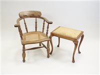 Lot 277 - Early 20th century Captain's Chair