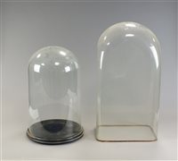 Lot 112 - Four various large Victorian glass display domes