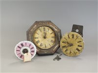 Lot 288 - Two boxes containing a selection of black forest and painted wood dial clocks