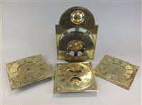 Lot 214 - Two 18th century 11" square brass dials