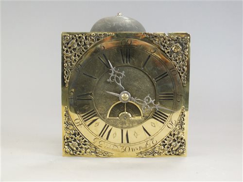 Lot 229 - An 18th century 10" square brass dial