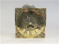 Lot 229 - An 18th century 10" square brass dial