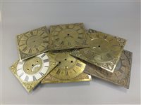 Lot 219 - Box containing 6 square brass dials