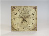 Lot 226 - An 18th century white painted 11" square dial