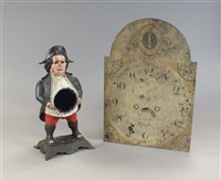 Lot 227 - Box containing two 18th century 14" white painted long case clock dials