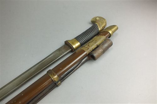 Lot 343 - A Pre-World War Two Cossack or Soviet Russian Cavalry Officers Shashka sword and scabbard
