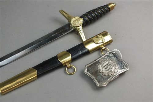 Lot 367 - Hungarian Police dagger and belt buckle